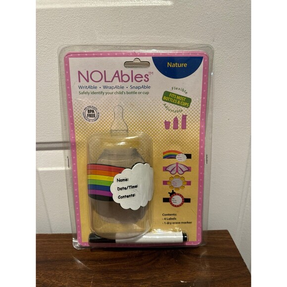 Nolables by Tori spelling bottle or cup labels 4 in a pack - Picture 1 of 3